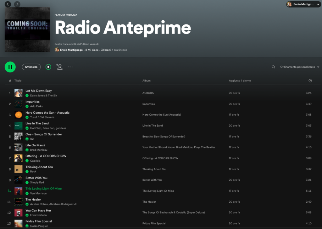 RadioAnteprime i pezzi più interessanti